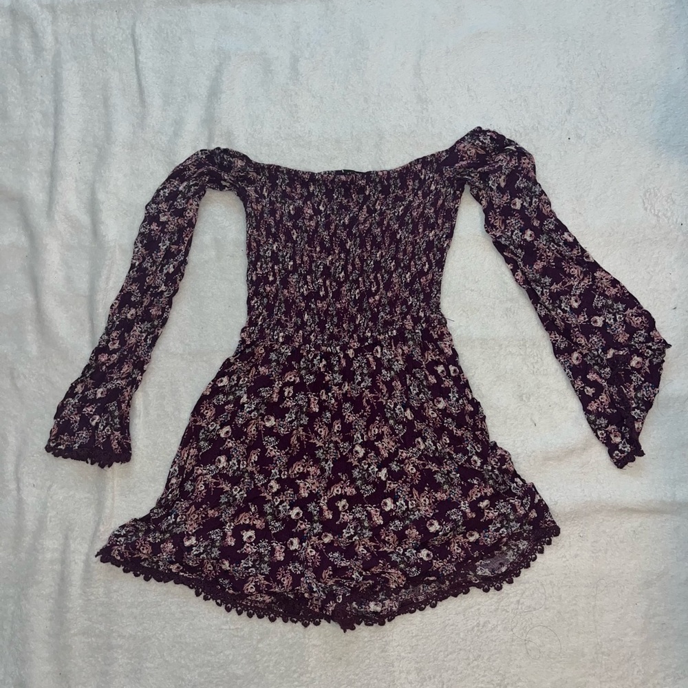 Purple Floral Romper